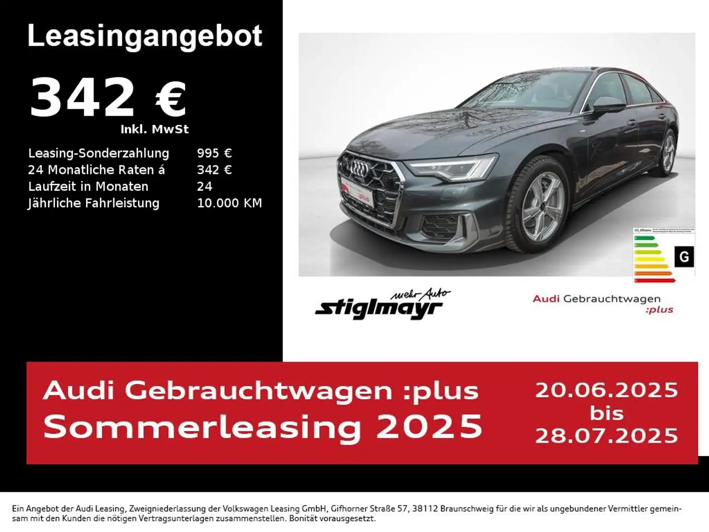 Audi A6 S line 45 TFSI quattro ACC+AHK+MATRIX+Alu-19` Grau - 1