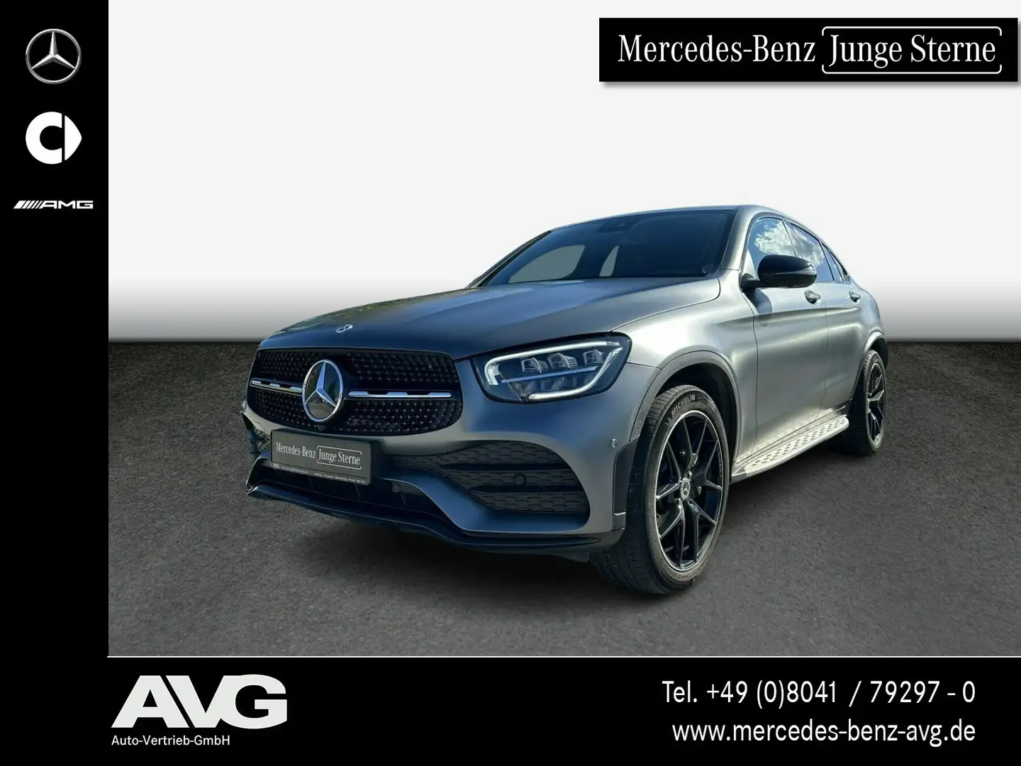 Mercedes-Benz GLC 400 GLC 400 d 4MATIC Coupé AMG/STHZG/AHK/NIGHT Navi Grau - 1