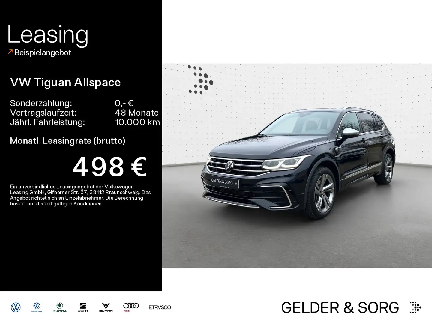 Volkswagen Tiguan Allspace R-Line 2.0 TDI Leder*7Sitze*Pano Negro - 1