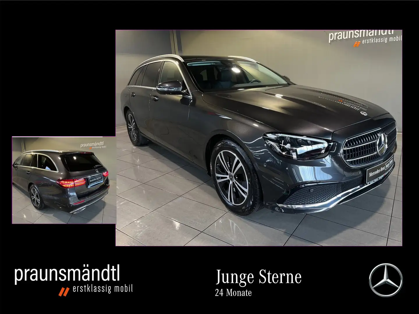 Mercedes-Benz E 220 d T Avantgarde MBUX/LED/AHK/eleHe/Tot/Kame Grau - 1