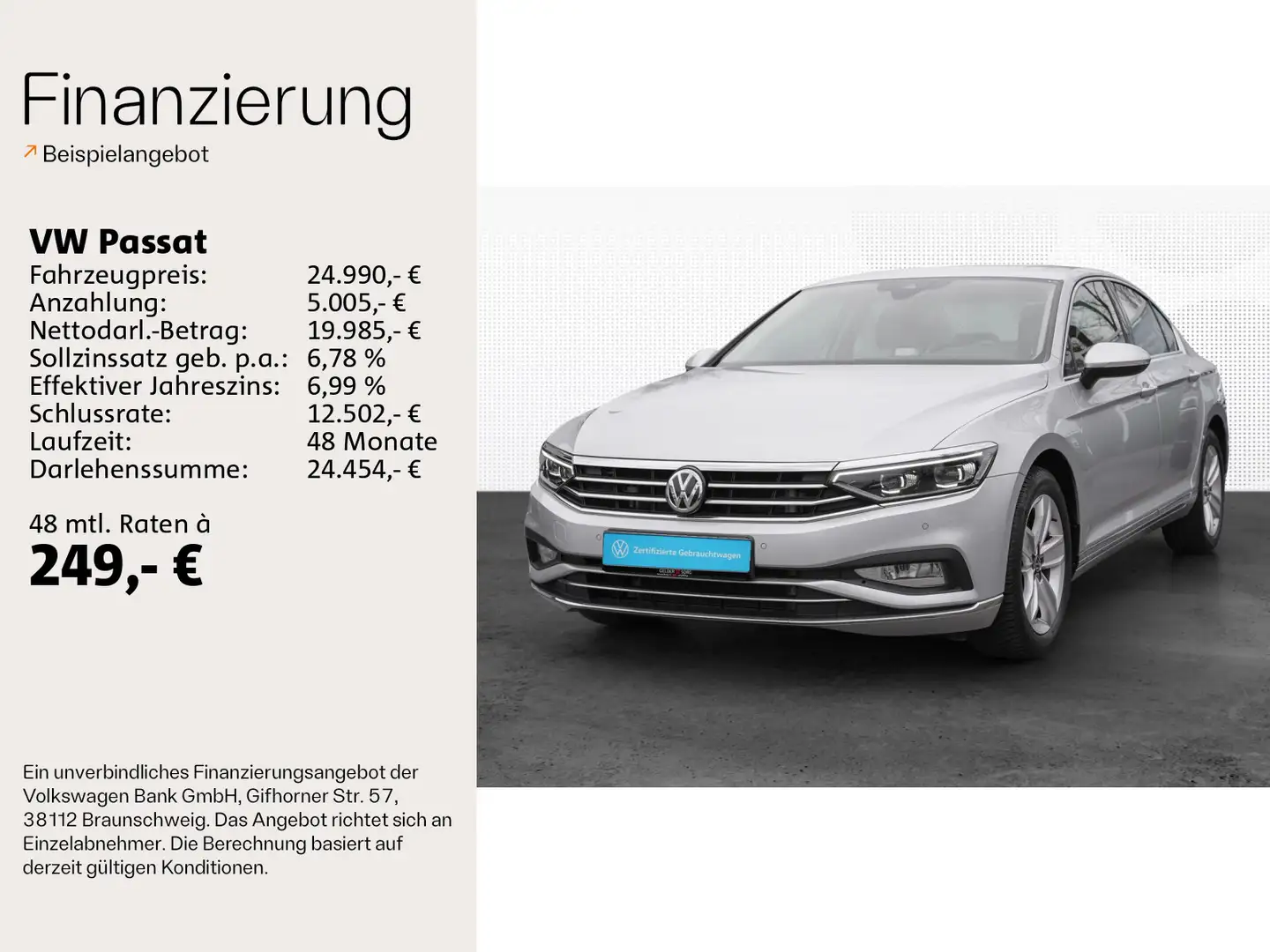 Volkswagen Passat 2.0 TDI DSG Elegance MATRIX*ACC*NAV*LANE* Zilver - 2