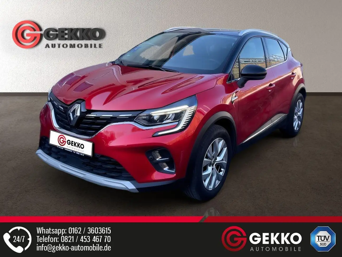 Renault Captur Intens + LED+ACC+NAVI+KAMERA+PDC+Kessy+Regensensor Červená - 2