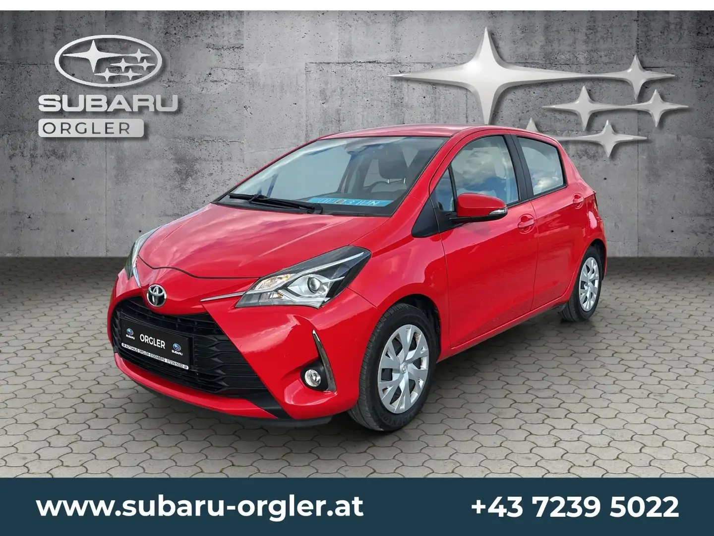Toyota Yaris Yaris 1,0 VVT-i Active - 8-fach bereift Rot - 1