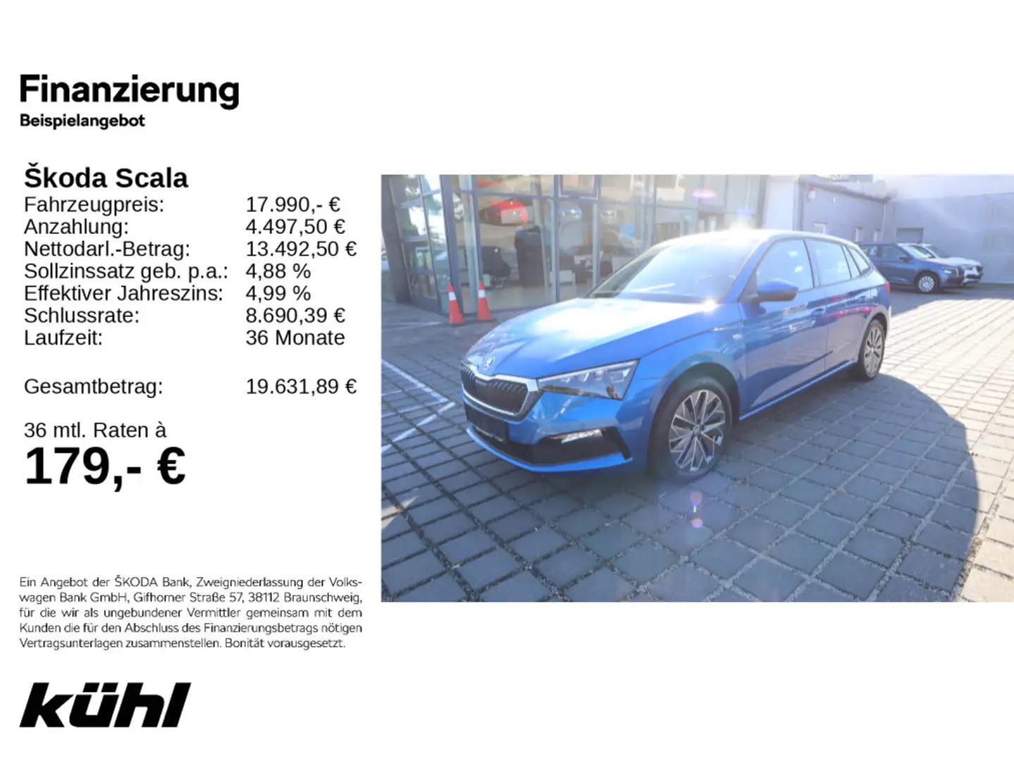Skoda Scala 1.5 TSI Tour Blau - 1