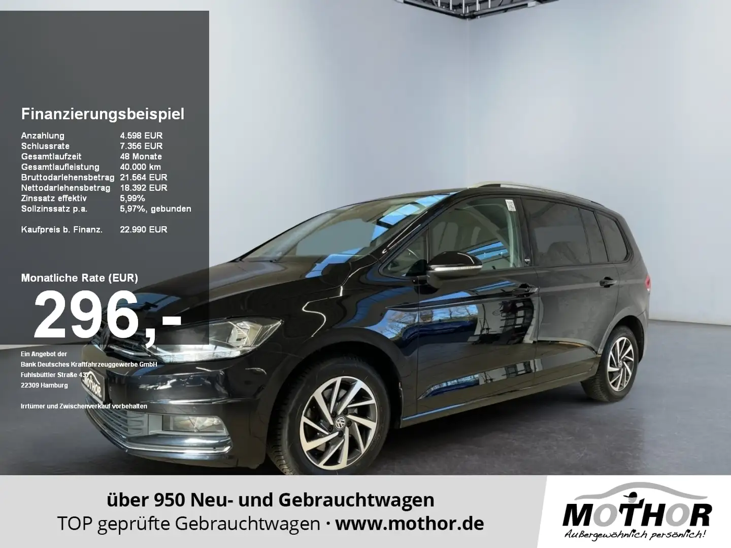 Volkswagen Touran Sound 1.4TSI AHK schwenkbar ACC Climatron Schwarz - 1