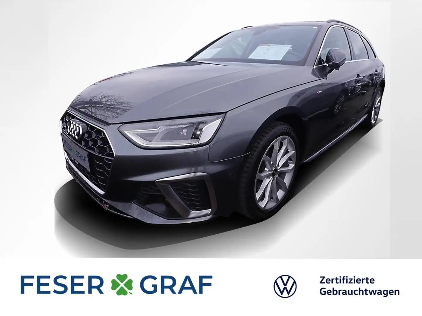 Audi A4 Avant 35 TDI S line Ext. AHK Navi RüKa Standh. Gris - 1