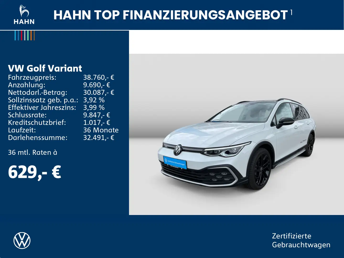 Volkswagen Golf Variant Golf VIII Variant Alltrack 2.0TDI DSG 4M AHK LED Weiß - 2