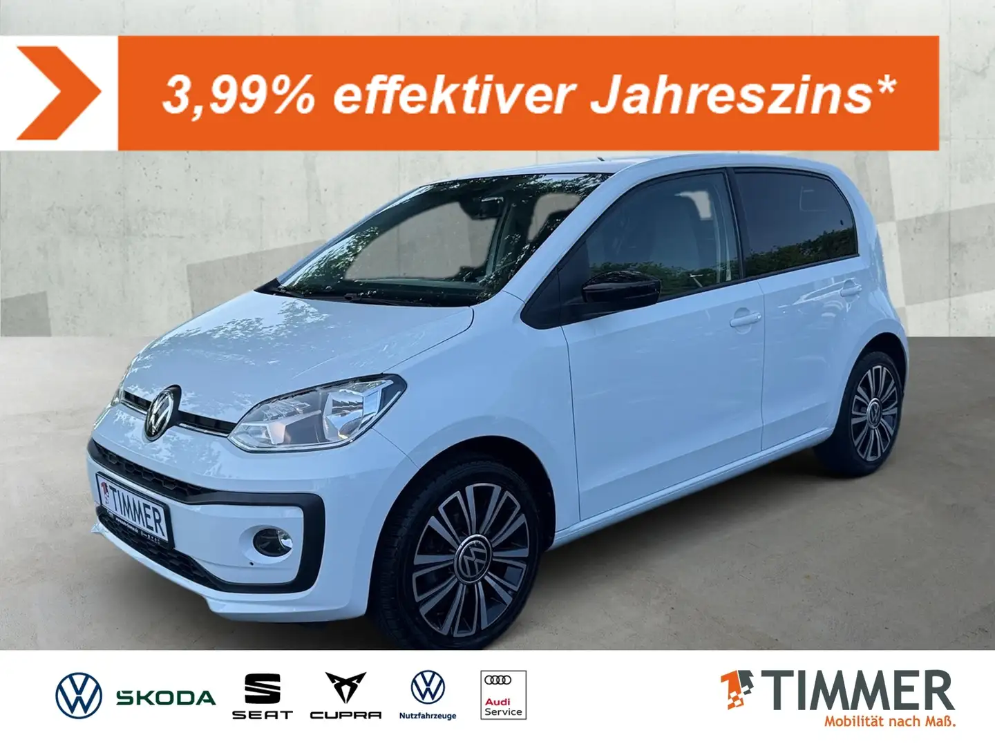 Volkswagen up! 1.0 BLACK STYLE *4-TÜR *LM *SHZ *CLIMA * Wit - 1