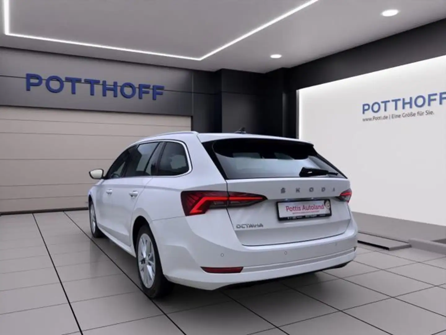 Skoda Octavia Combi 2.0 TDI DSG STYLE AHK NAVI PDC SIT Weiß - 2