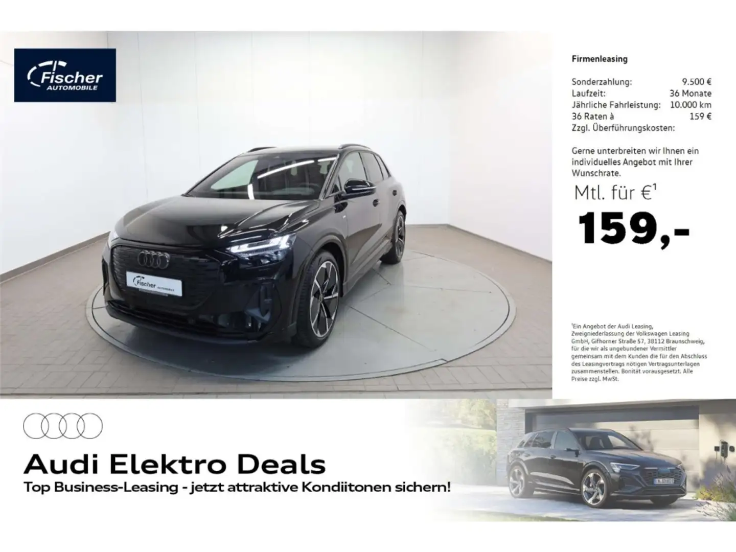 Audi Q4 e-tron quattro edition S line Noir - 1