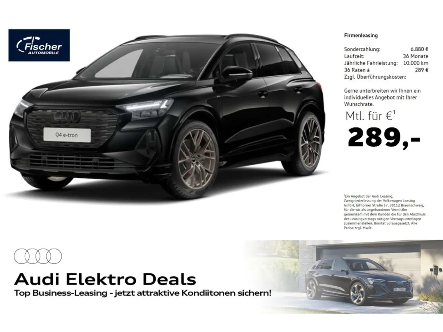 Audi Q4 e-tron 55 quattro S-line edition Negru - 1