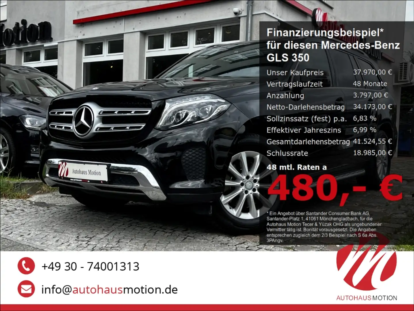 Mercedes-Benz GLS 350 d AMG 4M LED NAVI KAMERA LUFT 7-Sitzer Nero - 1