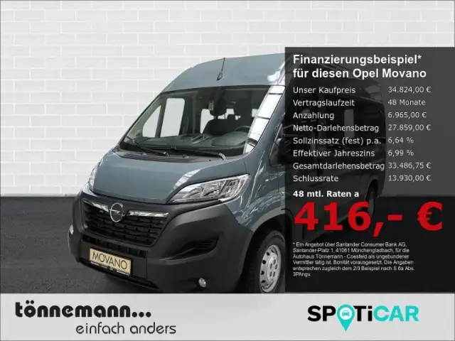 Opel Movano C VOLLVERGLASUNG 9-SITZER L2H2 CDTI+RÜCKFAHRKAMERA