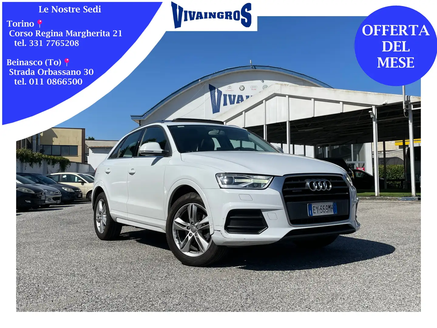 Audi Q3 2.0 TDI Ed. Sport Quattro 150CV + TETTO APRIBILE Blanco - 1