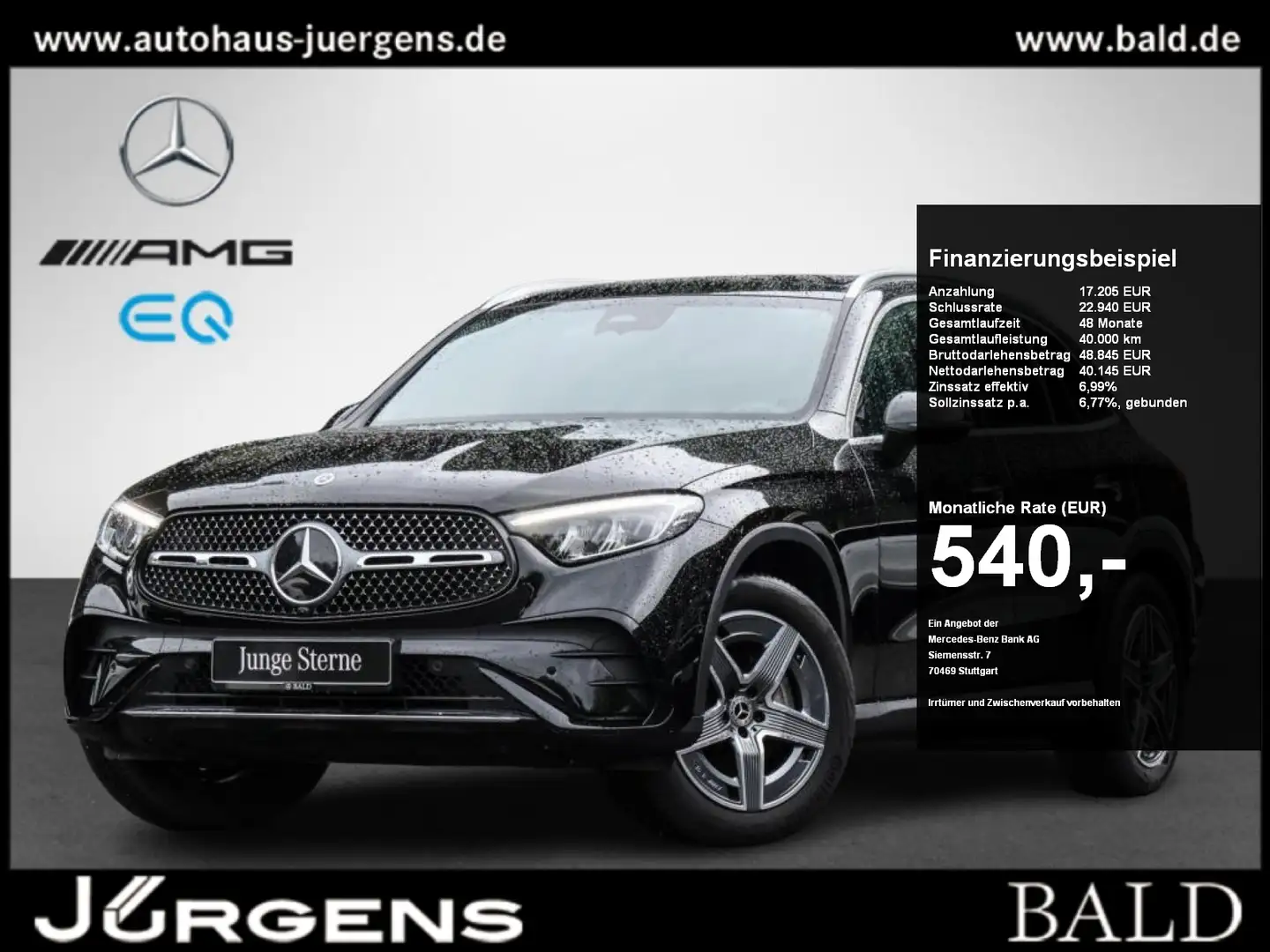 Mercedes-Benz GLC 300 4M AMG-Sport/Pano/AHK/Distr/Winter/Memo Nero - 1