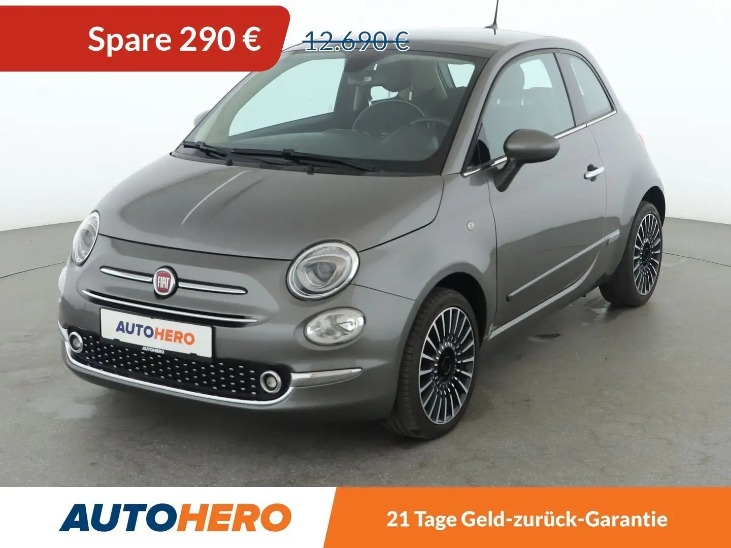 Fiat 500 1.2 Lounge Aut.*NAVI*TEMPO*PANO*PDC* Grey - 1