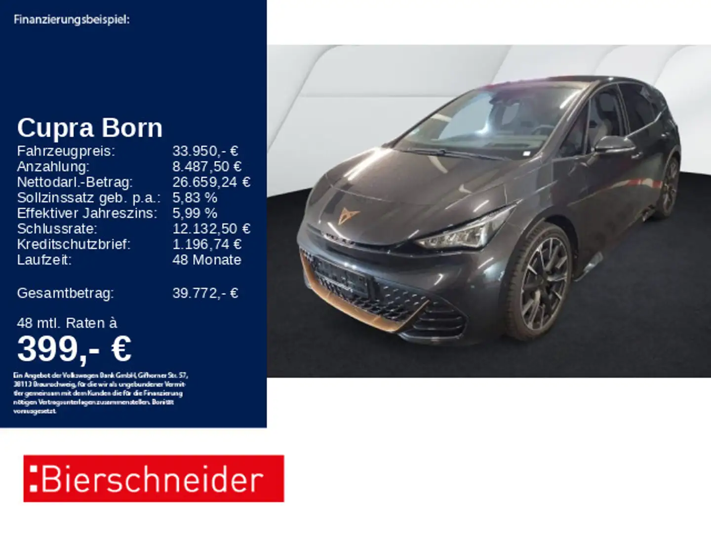 CUPRA Born e-Boost BEATS 20 ZOLL PILOT L Grau - 1