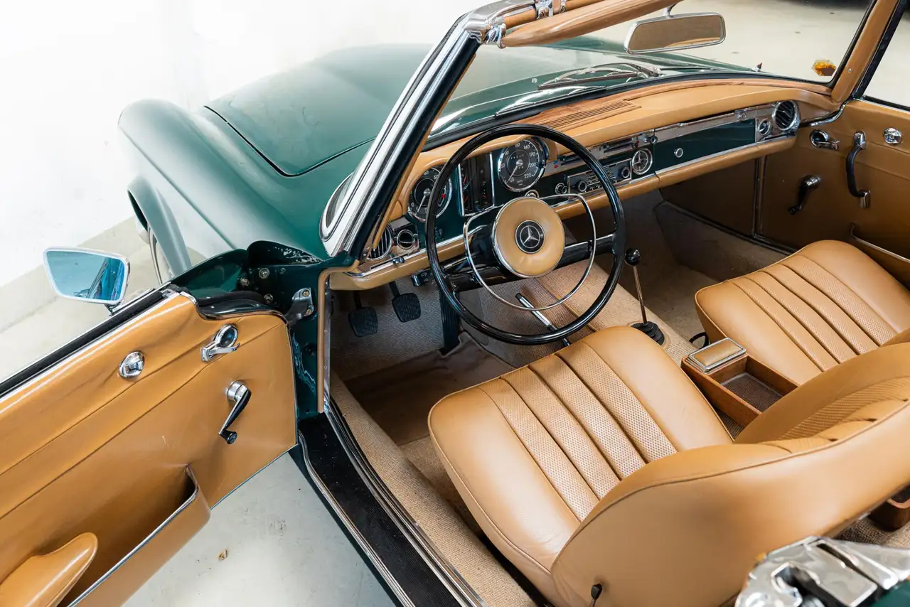 Mercedes-Benz SL 250 SL - Factory 5 Speed - Dunkelgrün - France Deliver, foto 9