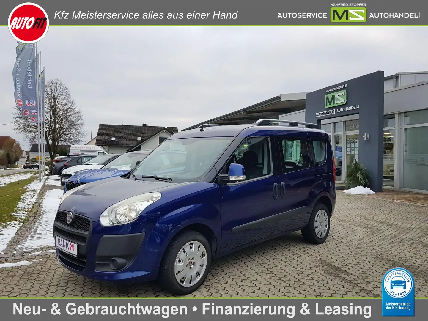 Fiat Doblo 1.4 16V Dynamic+KLIMA+AHK+2x SCHIEBET.+TÜV NEU Blau - 1