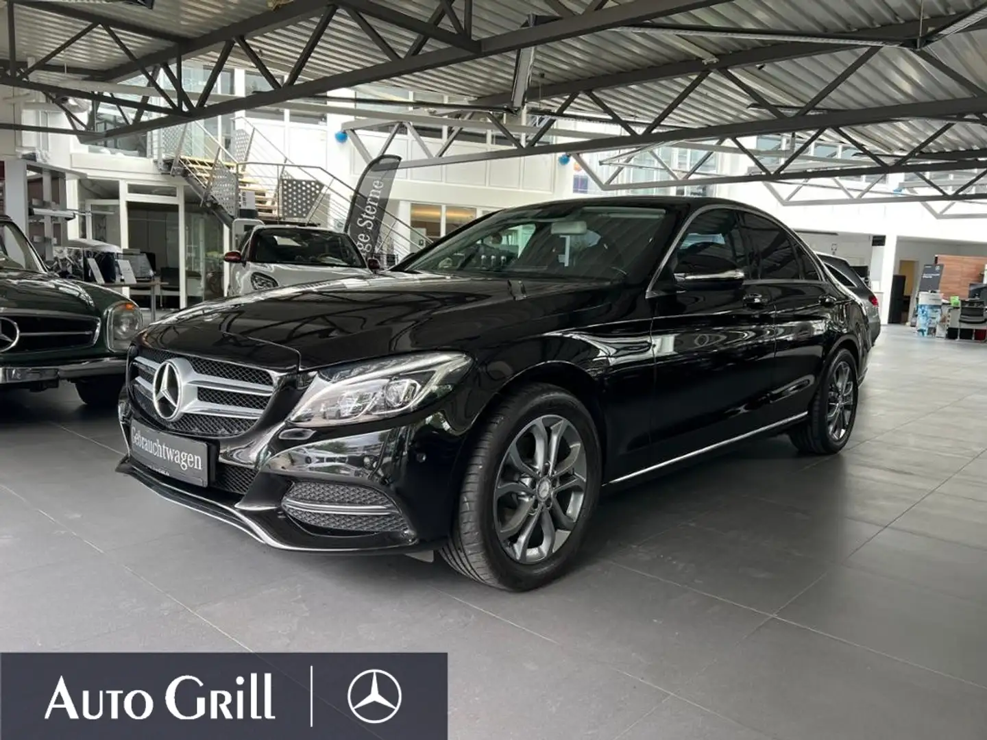 Mercedes-Benz C 180 +Avantgarde+Navi+MBeam+Totw+PTS+SHZ Negro - 1