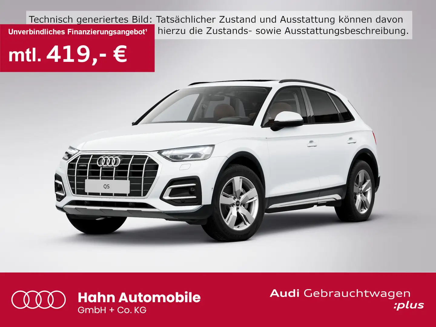 Audi Q5 40TDI quattro S-tronic Matrix Pano 360° Leder Blanc - 1