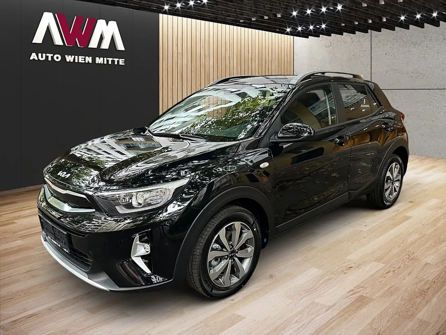 Kia Stonic 1,0 TGDI GPF ISG Silber DCT Aut.| AUTO WIEN MITTE Schwarz - 1