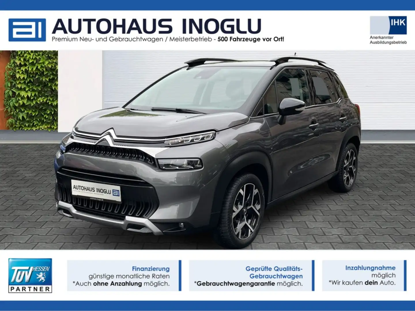 Citroen C3 Aircross 1.2 PureTech Shine Pack AT Navi+R-Kam+ Grau - 1