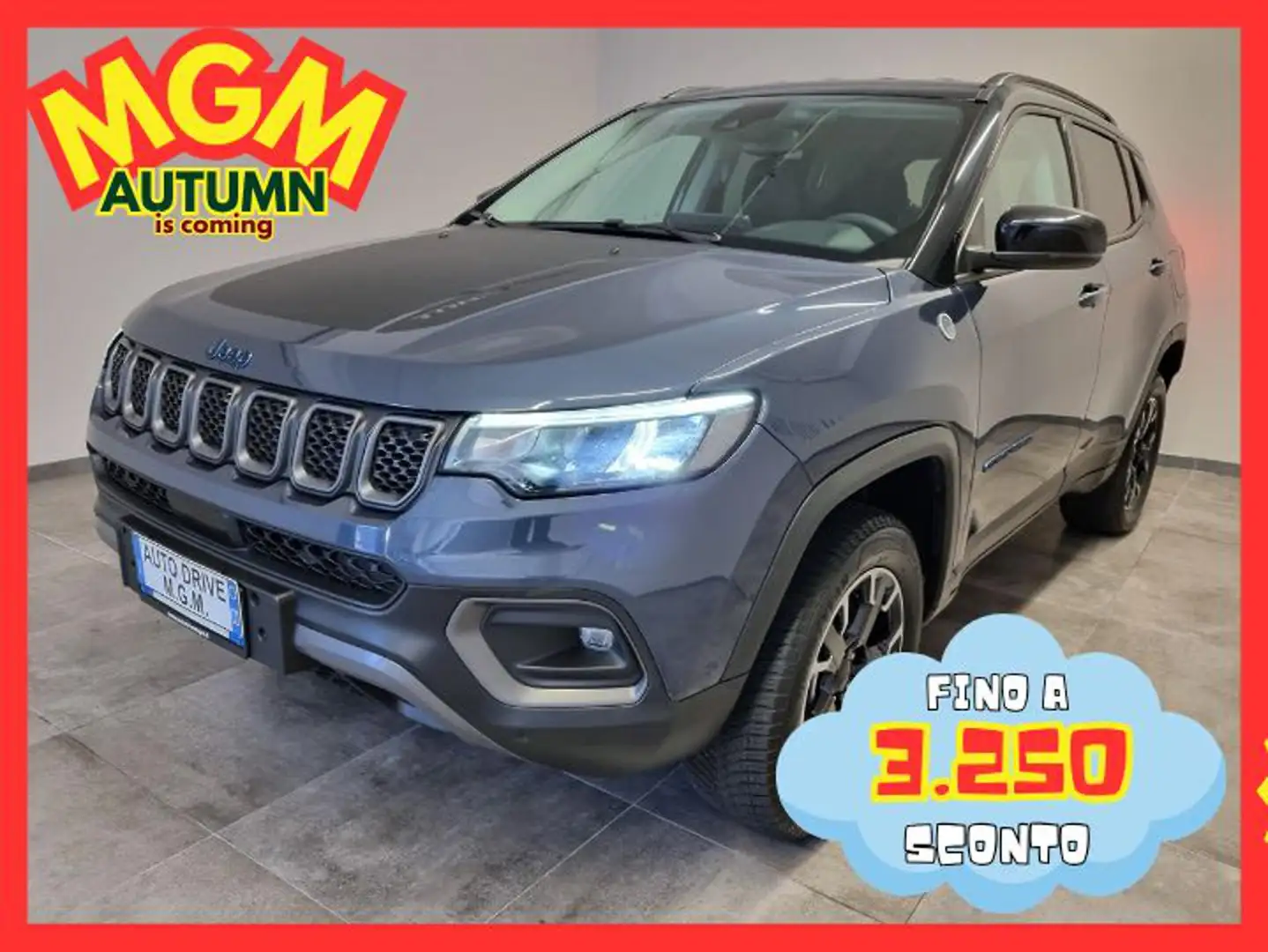 Jeep Compass 1.3 Turbo T4 240 CV PHEV AT6 4xe Trailhawk Bleu - 1