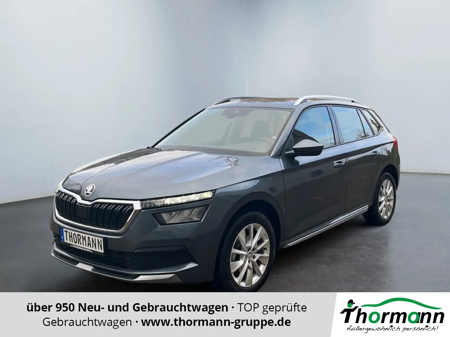 Skoda Kamiq Style 1.0 TSI DSG AHK KlimaAutomatik LED Grijs - 1