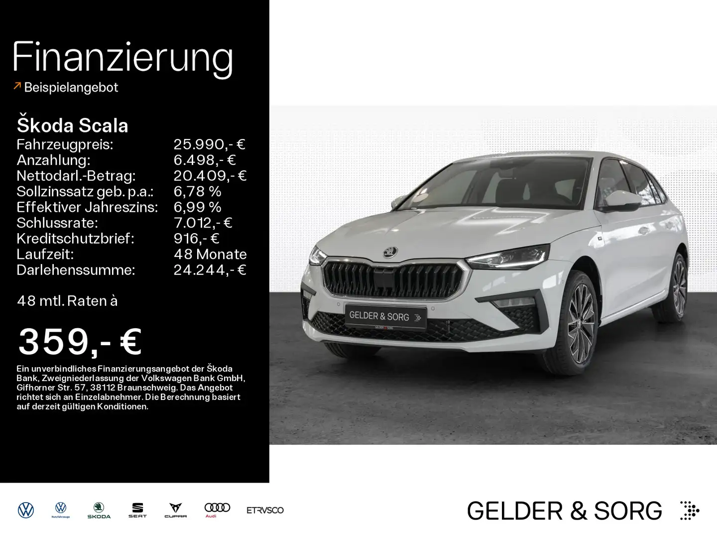 Skoda Scala Drive 1.0 TSI NAVI*MATRIX*RFK*ACC*AHK Wit - 1