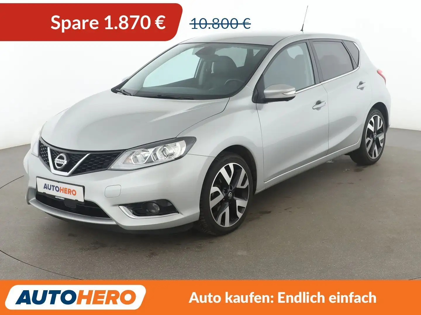 Nissan Pulsar 1.2 Tekna*NAVI*TEMPO*SHZ*ALU*LIM*KLIMA* Срібний - 1