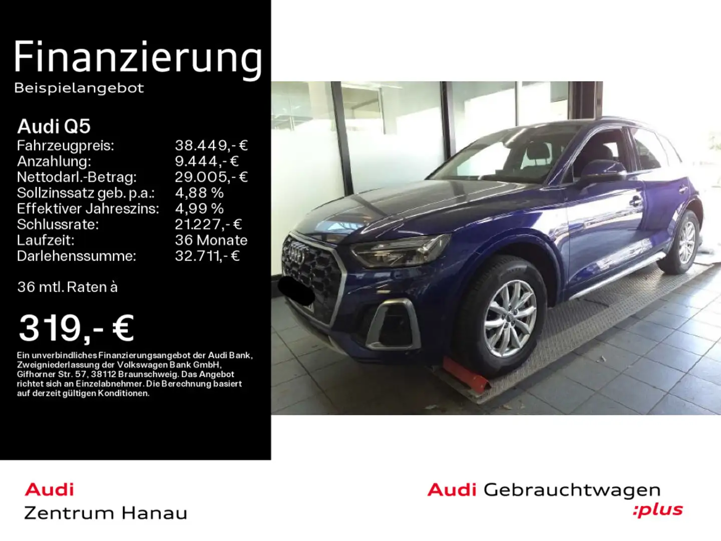 Audi Q5 40 TDI QUATTRO S LINE *LED*NAVI*STANDHZG*VC* Blau - 1