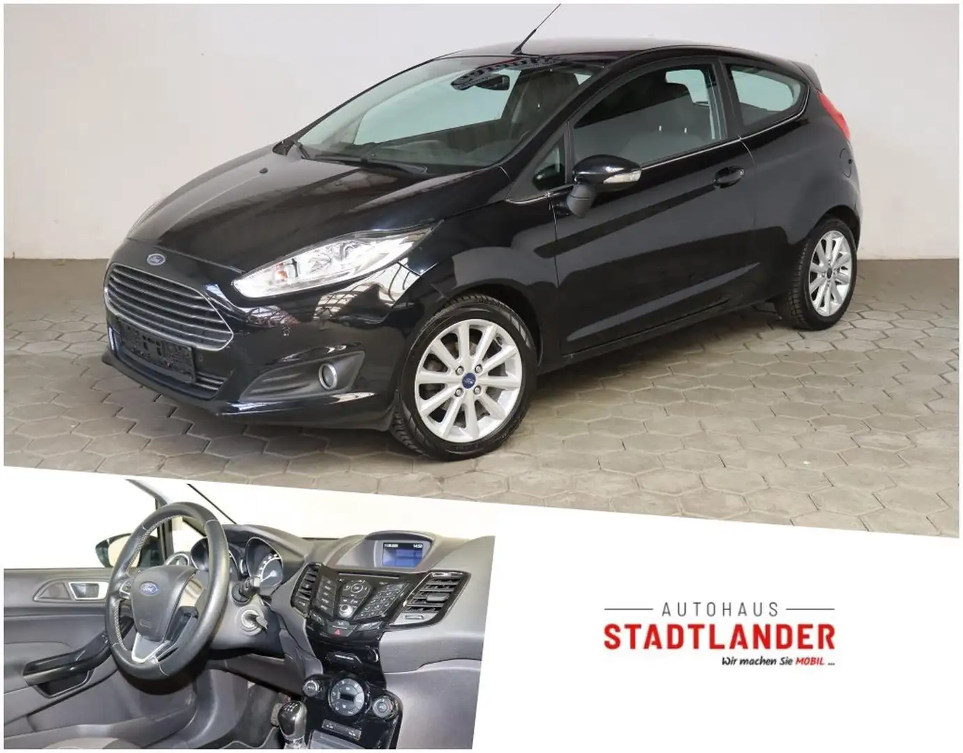 Ford Fiesta Titanium 1.0 KLIMA*SHZ*PDC*BT-FSE Noir - 1