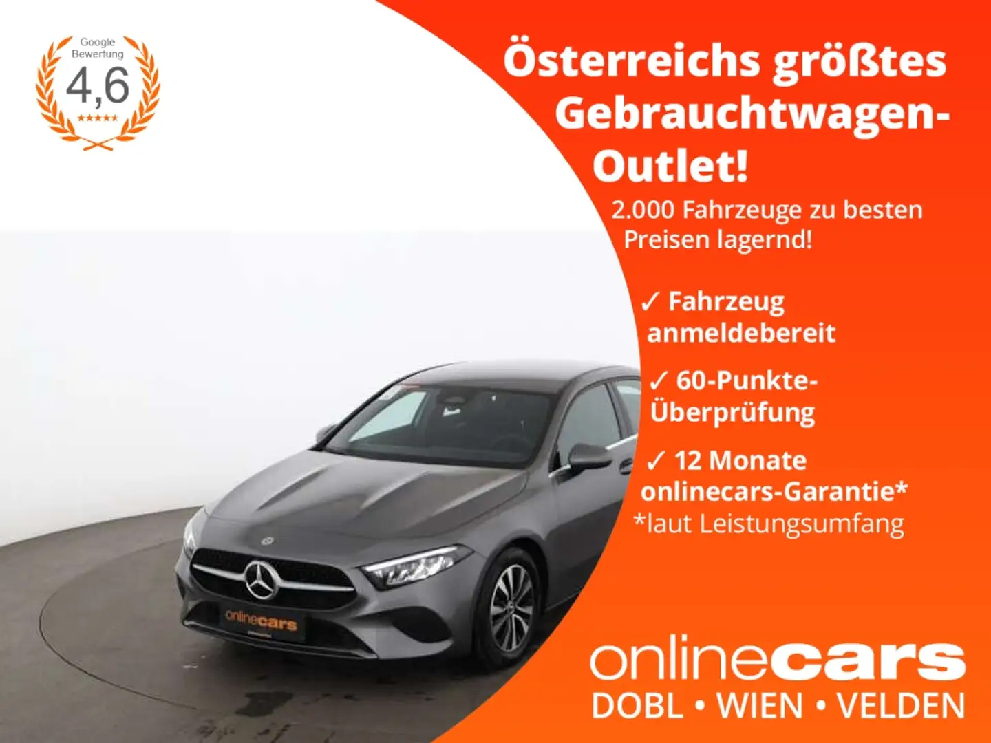 Mercedes-Benz A 180 d Aut LED NAVI R-CAM SITZHZG TEMPOMAT PDC Grau - 1
