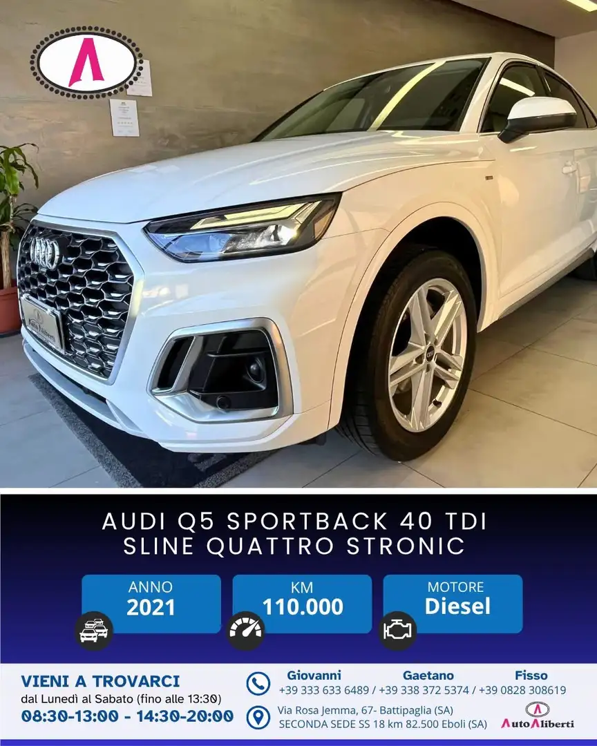 Audi Q5 Sportback 40 2.0 tdi S line quattro s-tronic Bianco - 1