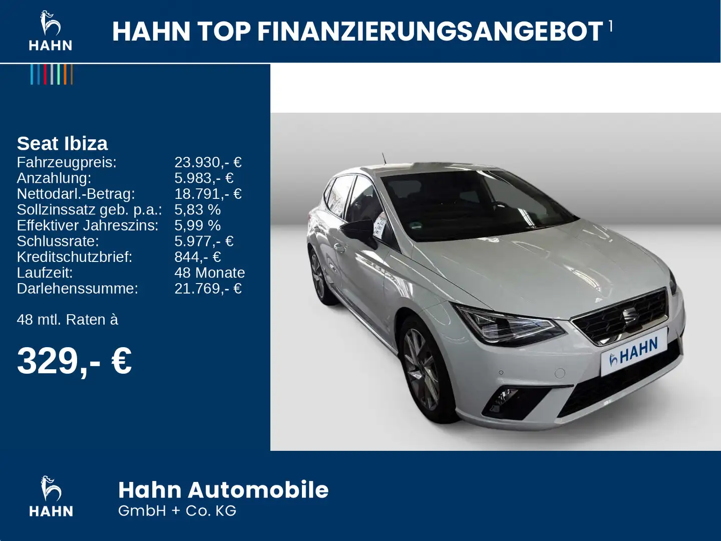 SEAT Ibiza 1.5TSI DSG FR Beats ACC Cam LED Navi Sitzh Weiß - 2