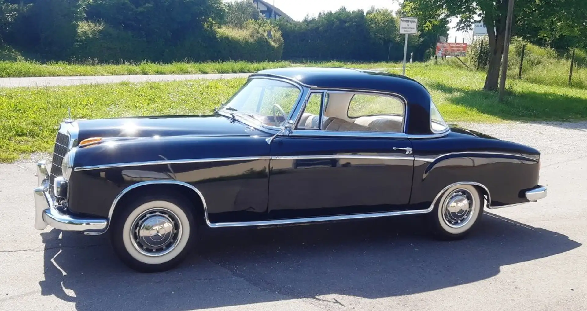 Mercedes-Benz 220 S Coupé - Großes Ponton Coupé Negru - 1