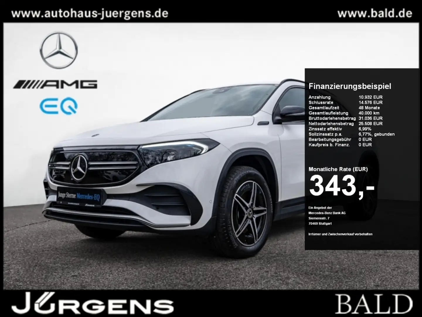 Mercedes-Benz EQA 250 AMG-Sport/Navi/LED/Kamera/Totw/Night/18" Blanco - 1