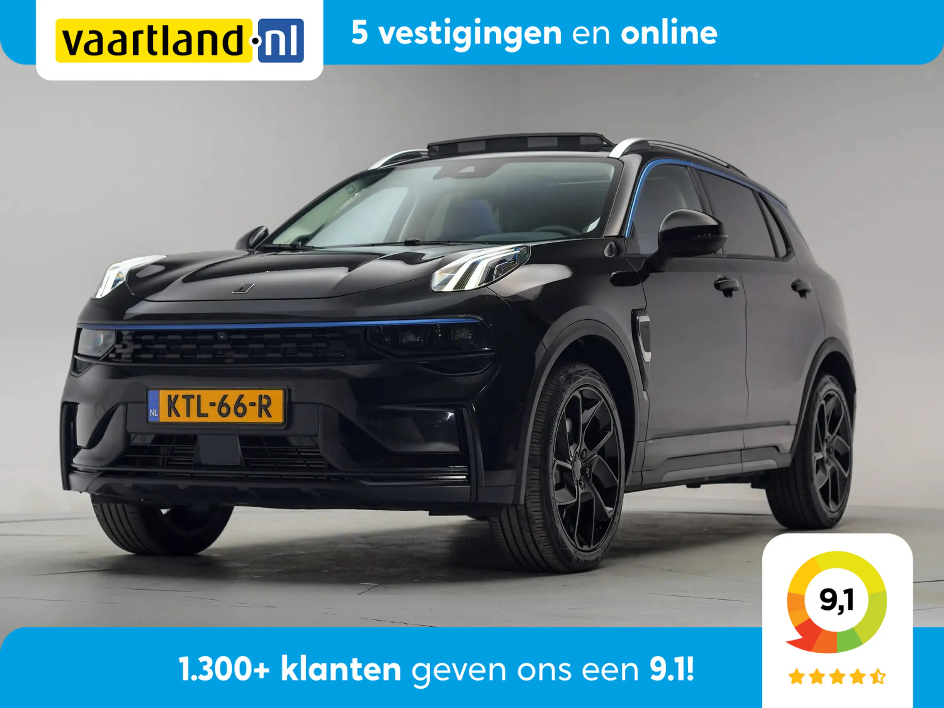Lynk & Co 01 1.5 PHEV MY22 6,6kWh Zwart [ SoH 95,8% | Pano 360°