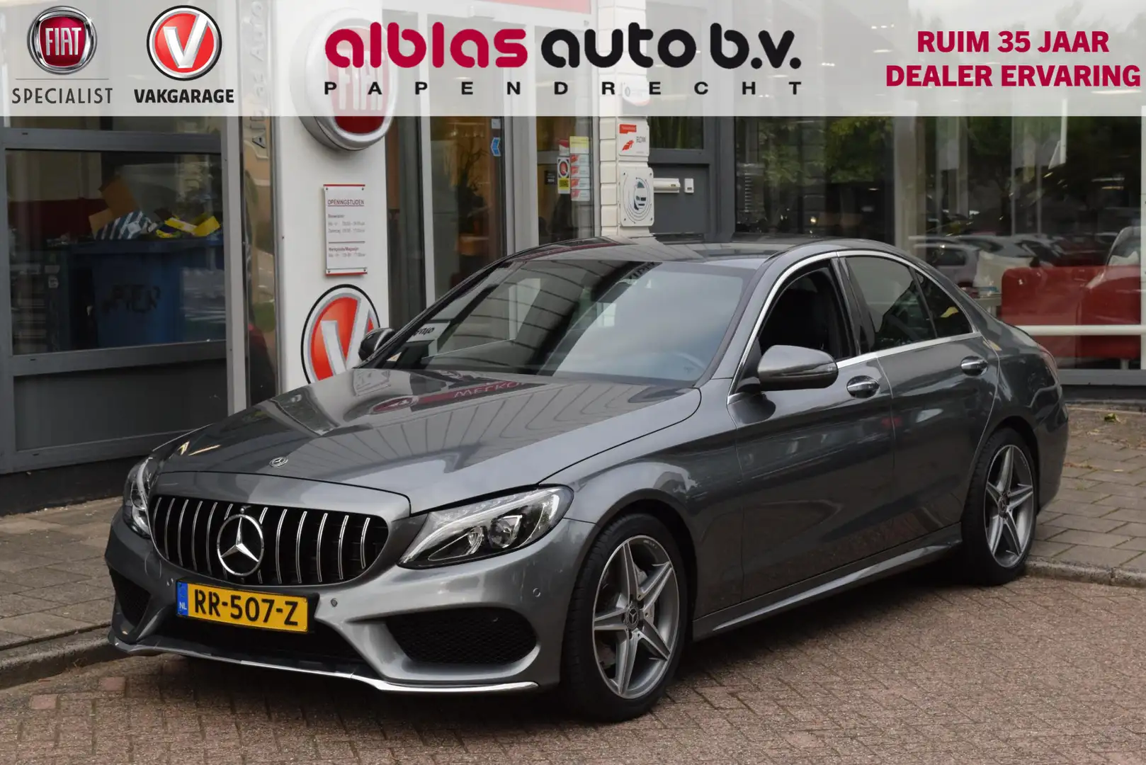 Mercedes-Benz C 180 Bus.Solution AMG|Leer|Camera|4 nw banden Grijs - 1