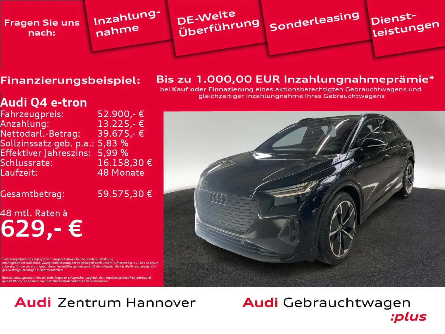 Audi Q4 e-tron 45 Head-Up Matrix Kamera AHK Schwarz - 1