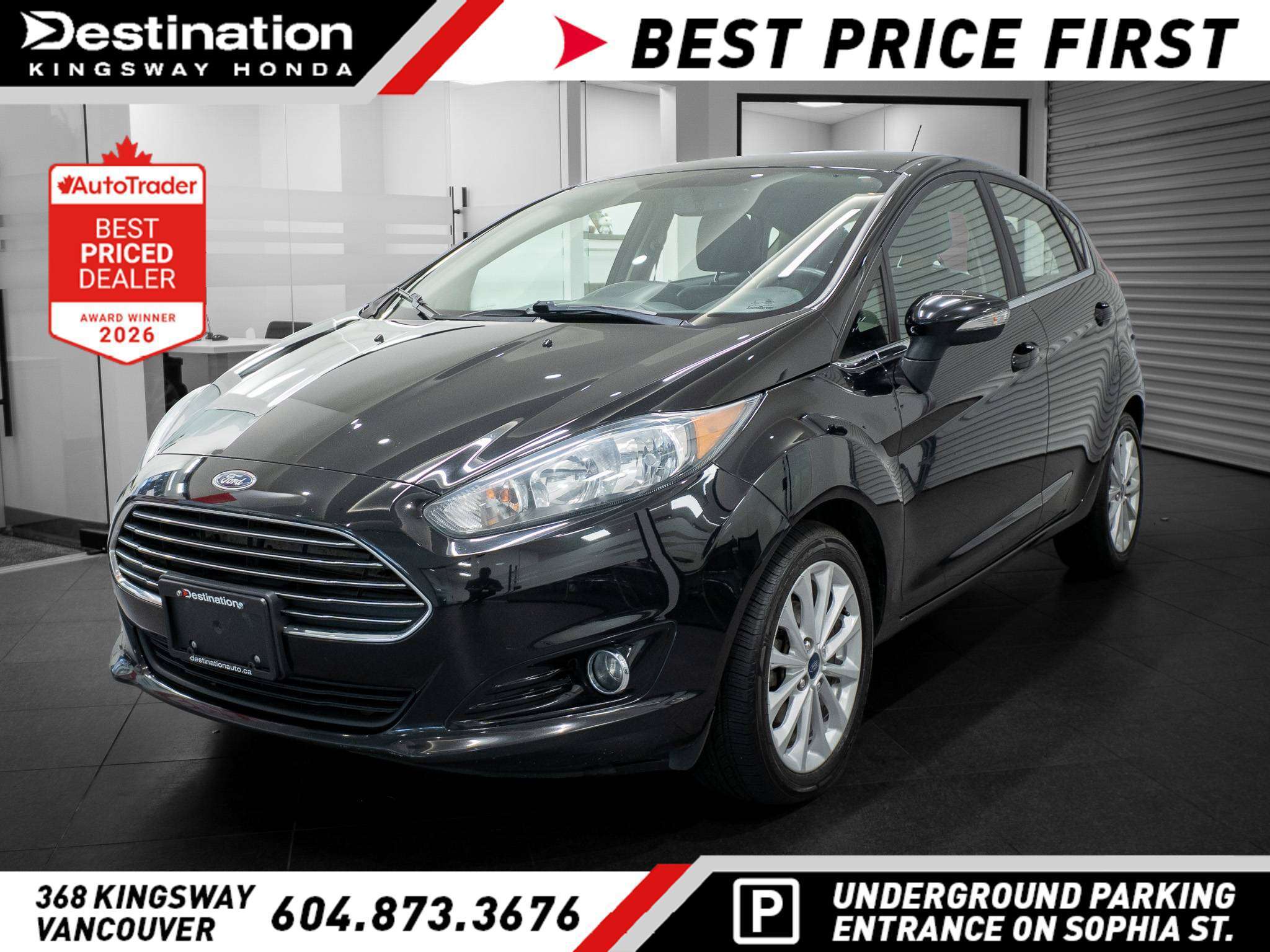 Shadow Black 2018 Ford Fiesta Hatchback Front-Wheel Drive Automatic