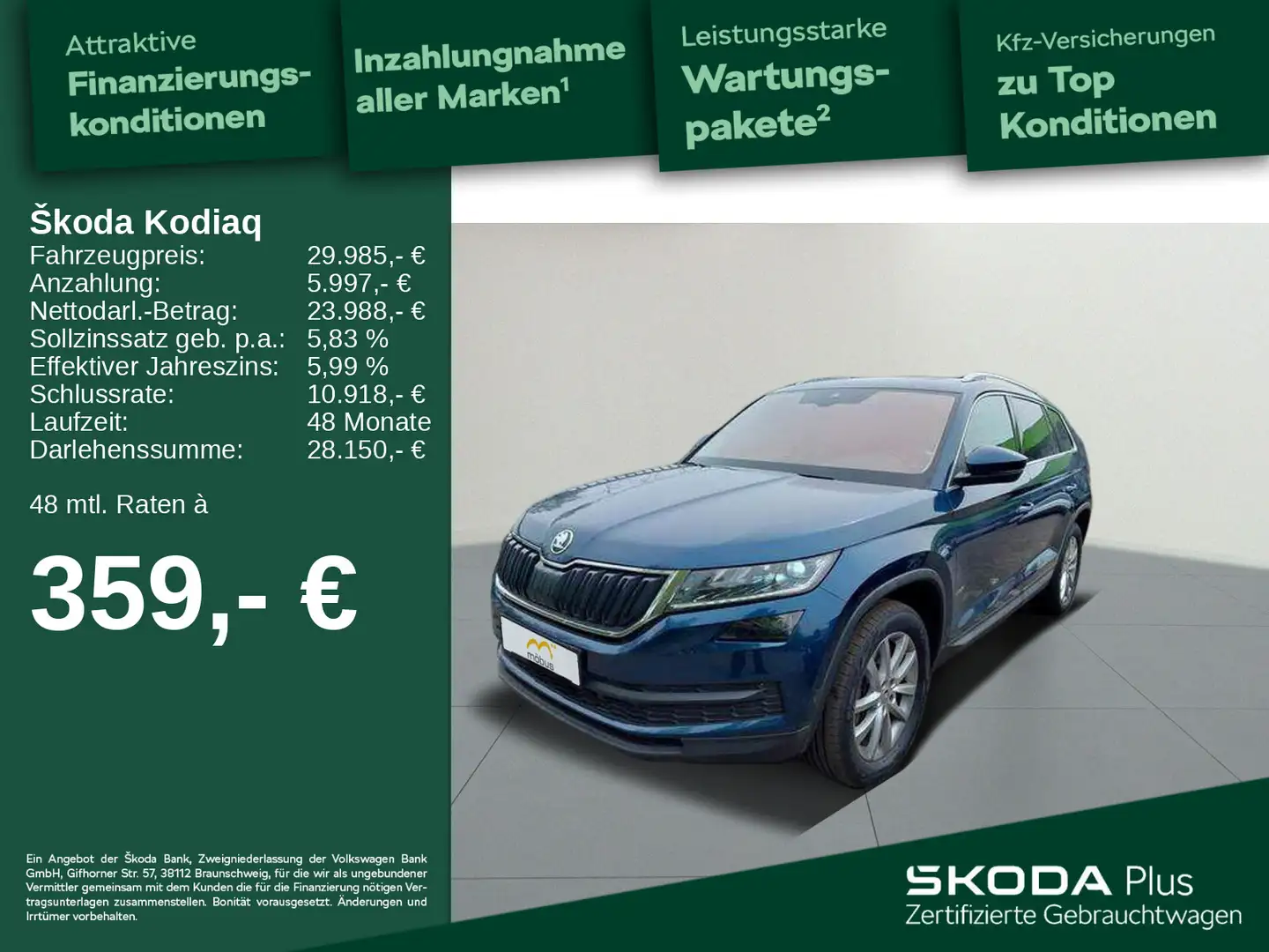 Skoda Kodiaq 2.0 TSI Style 4x4*LED*PANO*VC*RFK* Blu/Azzurro - 1