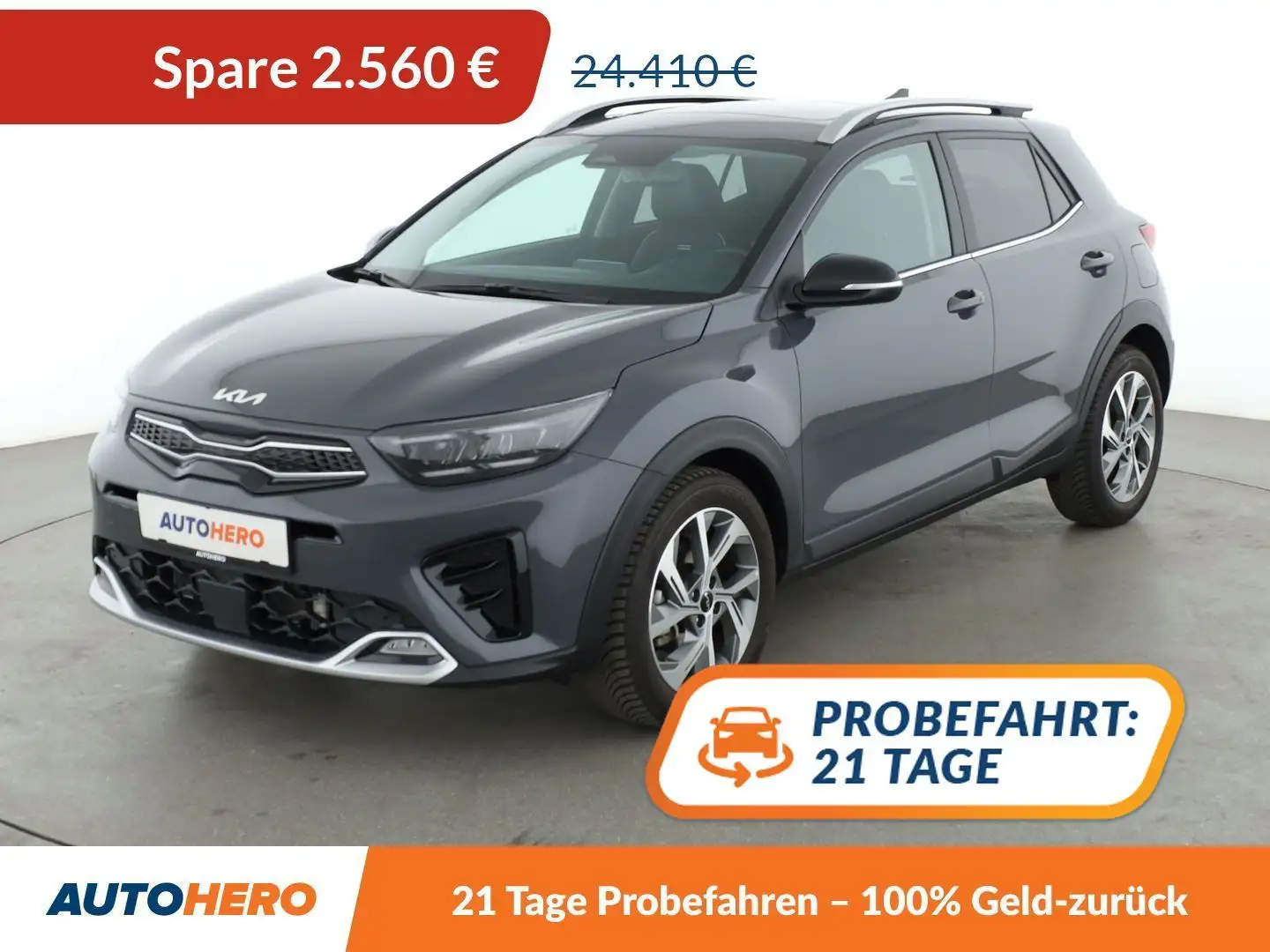 Kia Stonic 1.0 TGDI Mild-Hybrid GT Line Aut.*NAVI*ACC*CAM* Grau - 1