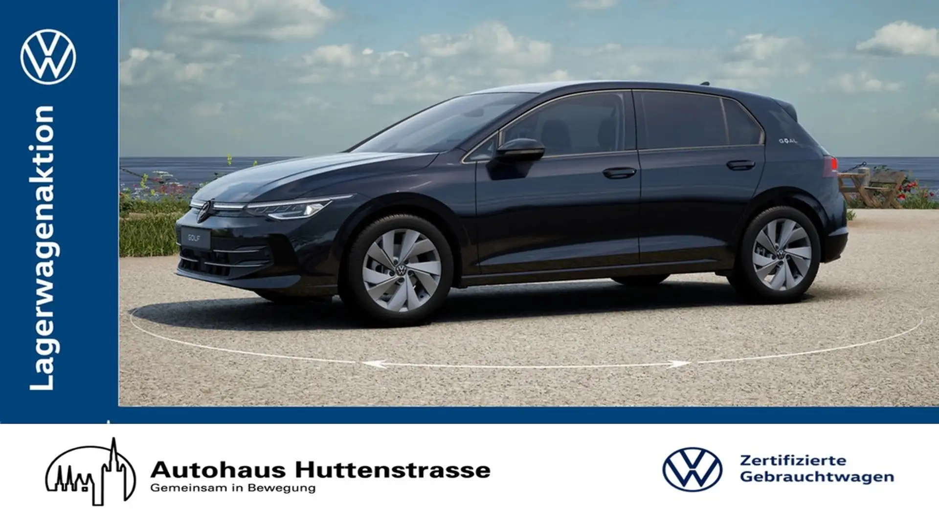 Volkswagen Golf VIII 2.0 TDI DSG Goal LED VIRTUAL KEYLESS AHK Schwarz - 1