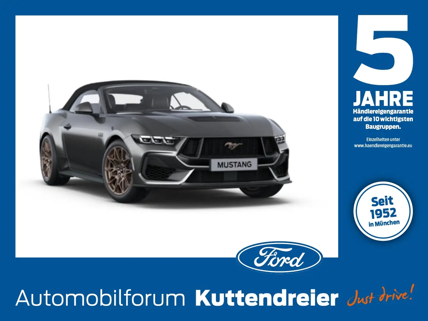 Ford Mustang Convertible GT 5.0 **NEUES MODELL** ACC Gris - 1