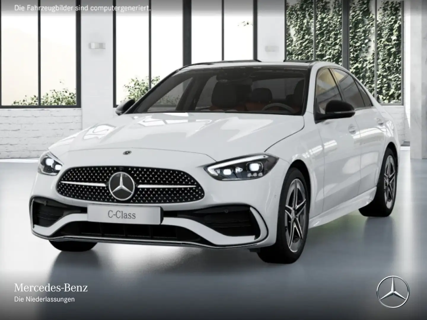 Mercedes-Benz C 400 e 4M AMG+NIGHT+PANO+360+AHK+BURMESTER+9G Blanc - 2