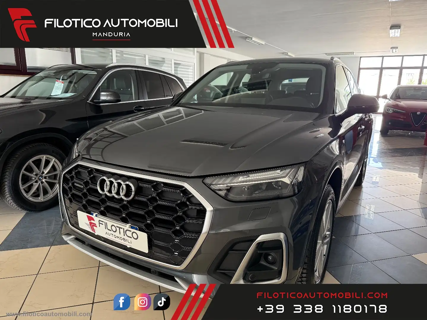 Audi Q5 II 40 TDI MHEV 12V 204CV qu. S tr. S line MATRIX - Grigio - 1