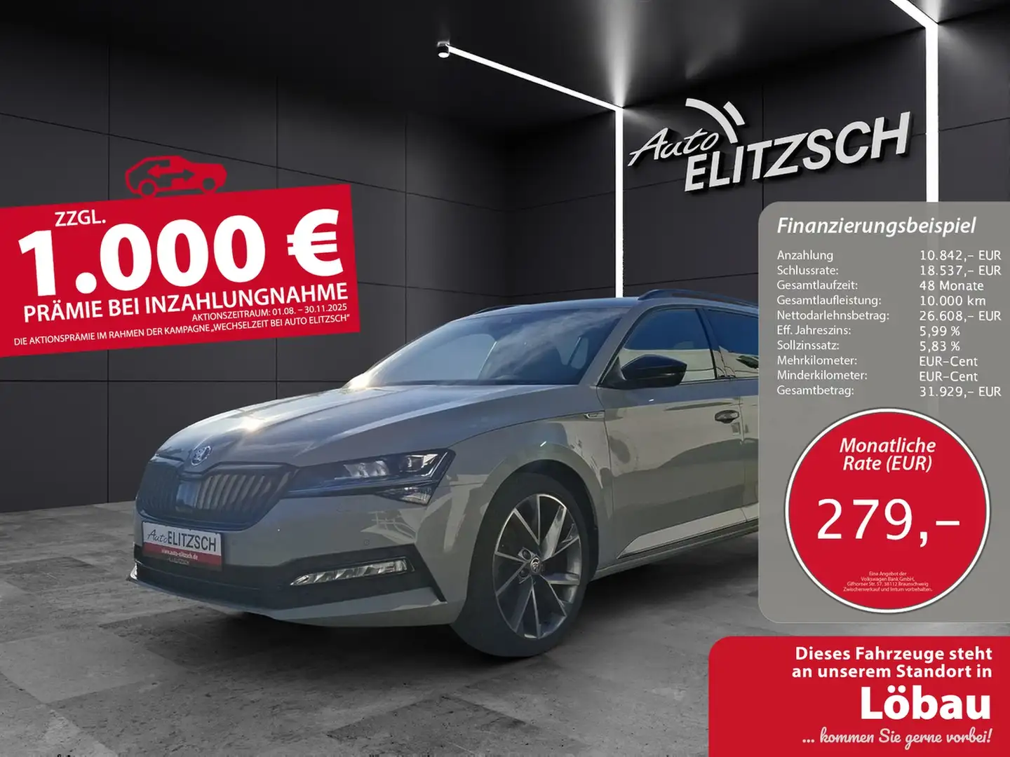 Skoda Superb Combi TDI Sportline DSG Matrix Navi AID ACC SH 19" Grau - 1