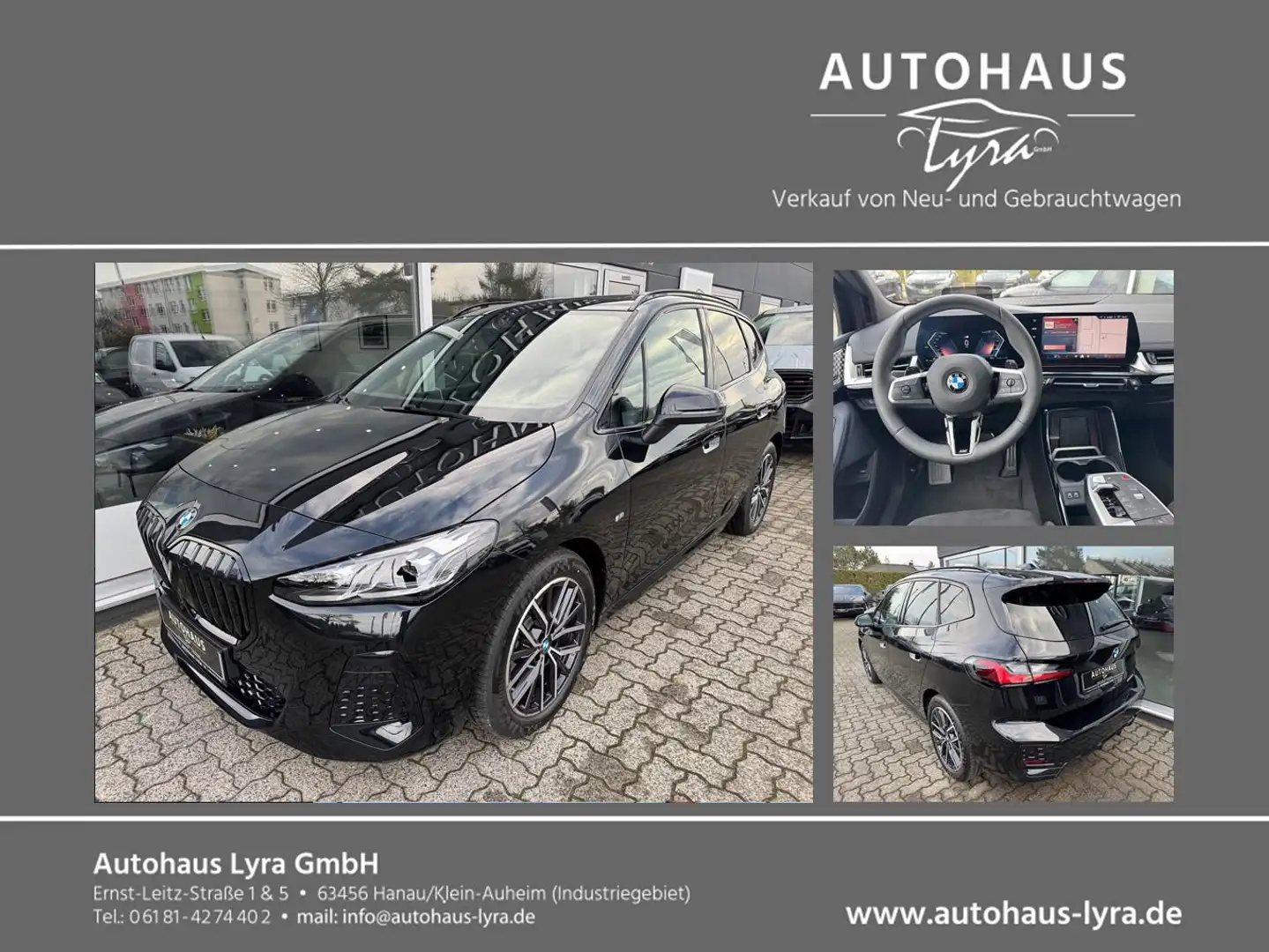 BMW 220 220i Active Tourer M Sport*LED*NAVI*PANO*AHK*H&K Zwart - 1